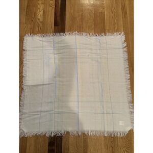 White Pastel Stripe Lovey Fringe Japan Vintage Baby Kisses‎ Security Blanket